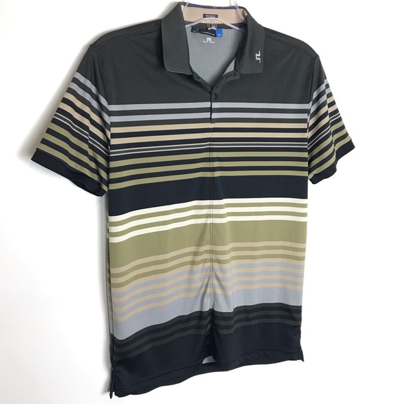 J. Lindeberg men's striped short sleeve polo shirt - Picture 4 of 7